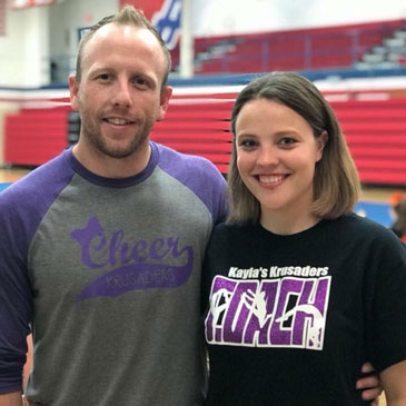 Cheer Coaches Kayla and Keith Wilson