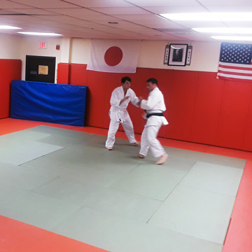 martial arts studio with wall padding
