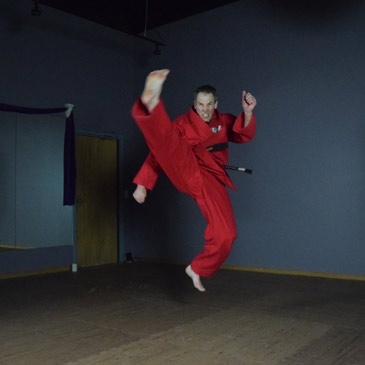 Karate tornado kick on Greatmats Karate flooring