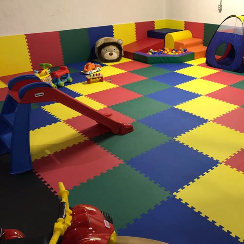foam flooring in play or game room