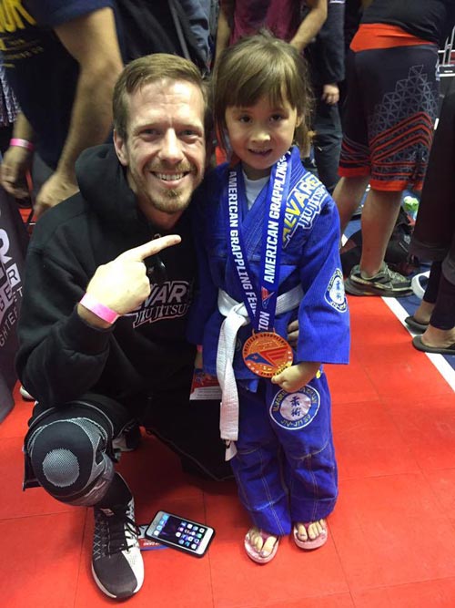 Bo Montier with kids BJJ Competitor