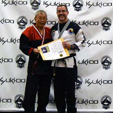 Donny Thompson and Kyuki-Do Grandmaster Ken Ok Hyung Kim