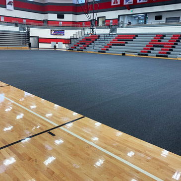 Gym Floor Covering Carpet Tiles at American Fork High School Gymnasium