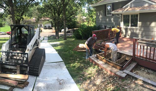 Ground Protection Mats under a Compact Track Loader