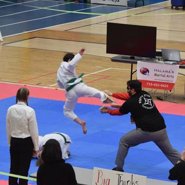 Flying Side Kick Board Breaking Competition Mats - Badger State Games