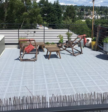 PVC Patio and Roof Terrace Waterproof Floor Tiles