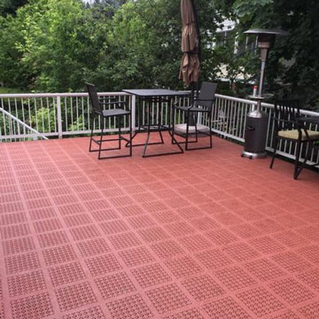 Outdoor terrace flooring tiles perforated design