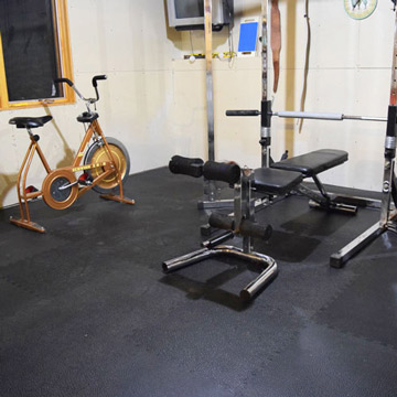 Foam Gym Floor Tiles on Cement Floor