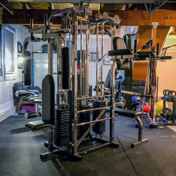 basement weight room flooring 4x6 mats