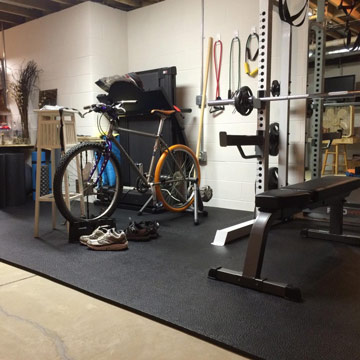 2x2 foam weight room mats