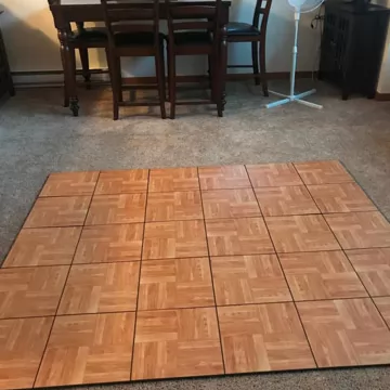 vinyl flooring tiles over carpet