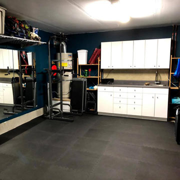 rubber garage gym flooring