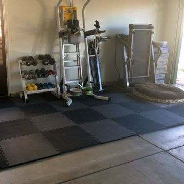 Foam Squares for Garage gym Floor