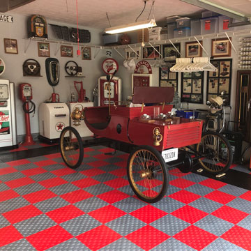 Garage Man Cave with snap together flooring tiles