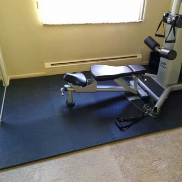 EVA Foam Gym Floor Mats on Carpet for Home