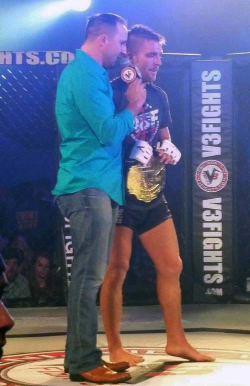 Blake Snow with Championship Belt