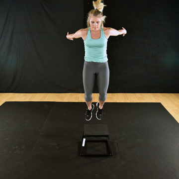 Box Jumping on Plyometric Rubber Flooring