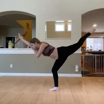 Brooke creates a portable temporary dance floor at home