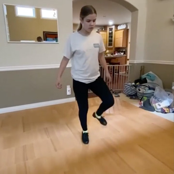 tap dance floor tiles girl