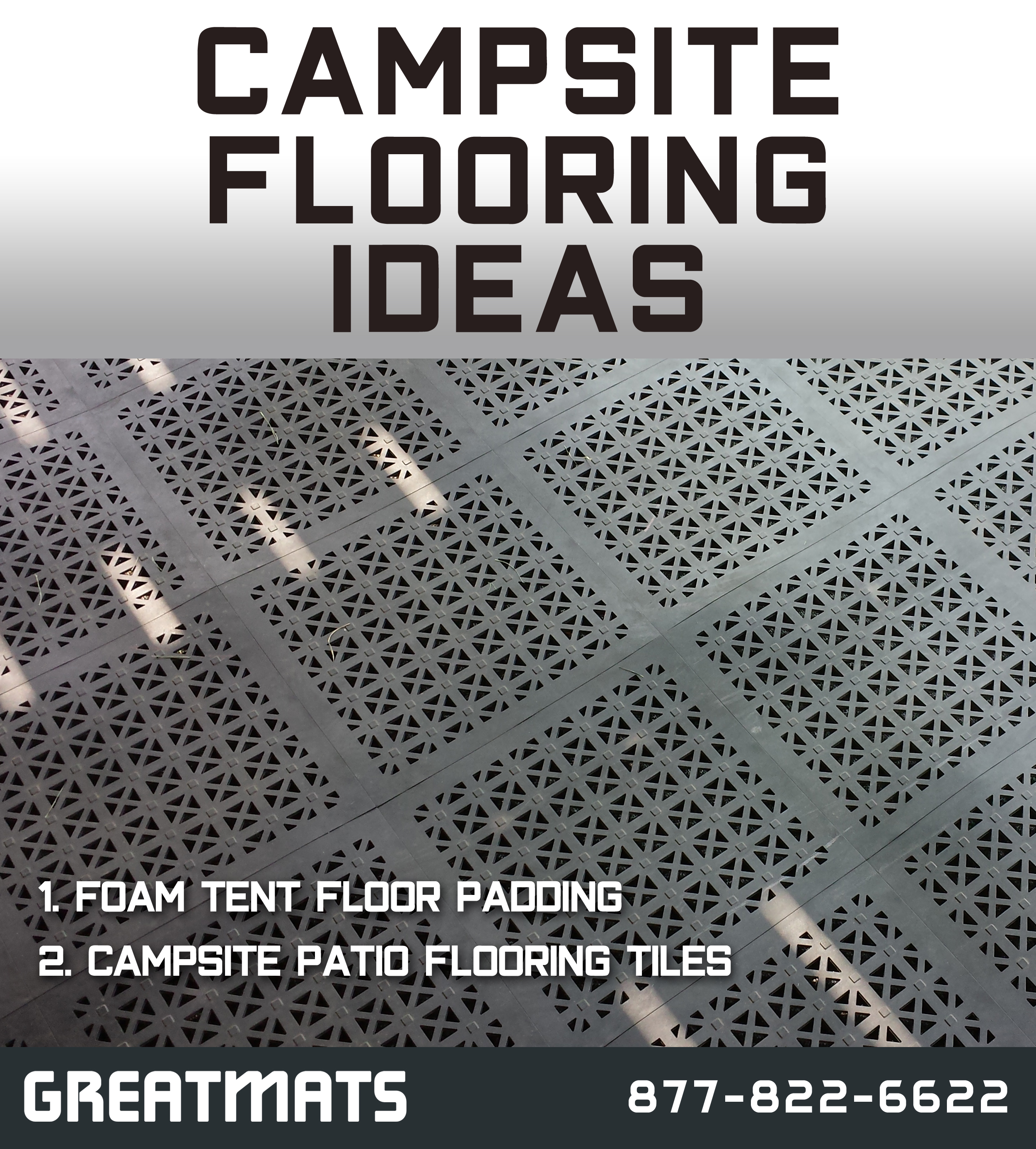 Campsite Flooring Ideas info graphic