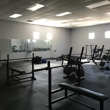 rubber flooring in weight room