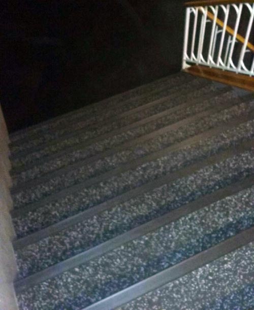 Champions Center Rubber Covered Stairs