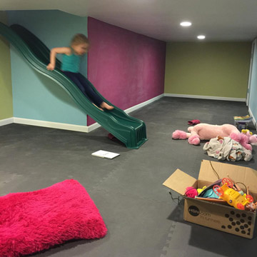 childrens foam mats gray basement