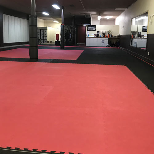 Red Martial arts flooring mats