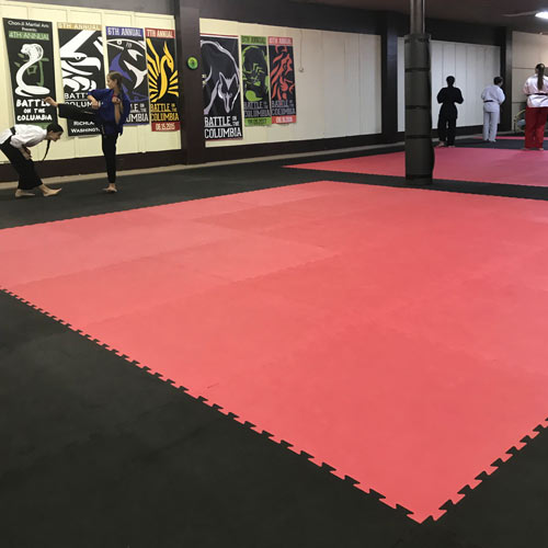 large area using 1 meter foam floor mats