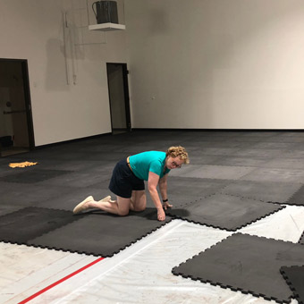 Dog Agility Mat Installation
