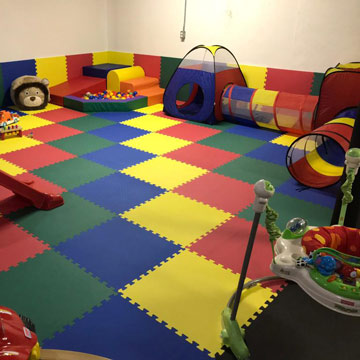 colorful indoor playground mats