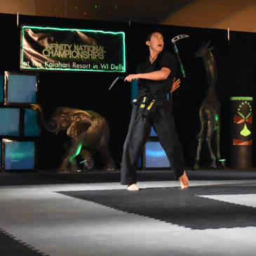 Connor Chasteen Infinity National Kama Form Competition Mats