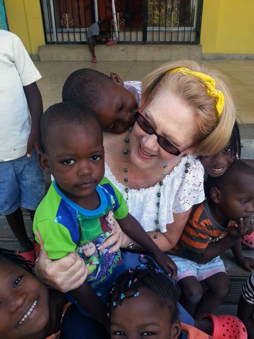 Terri Fortin with Children