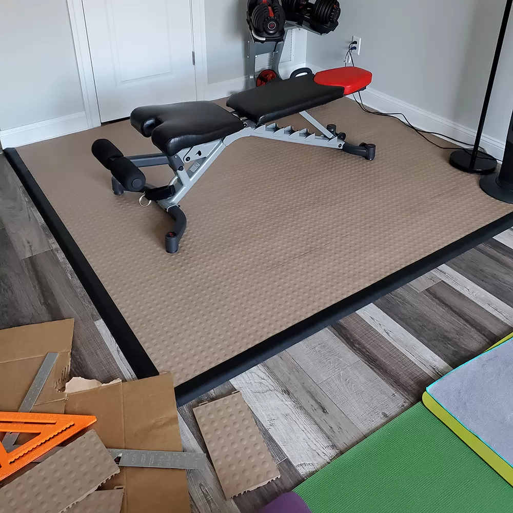 2025 best easy diy installation home gym floor tiles over hardwood