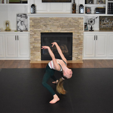 DIY at home dance floor for dance students