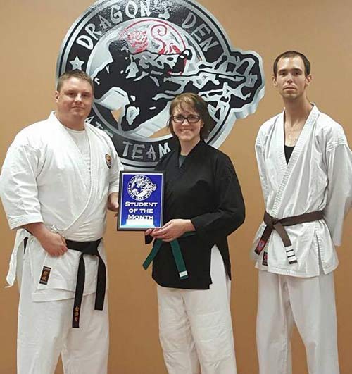 Laura VanOsdol with plaque