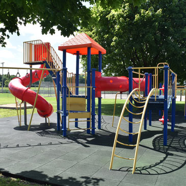 rubber playground tile installation