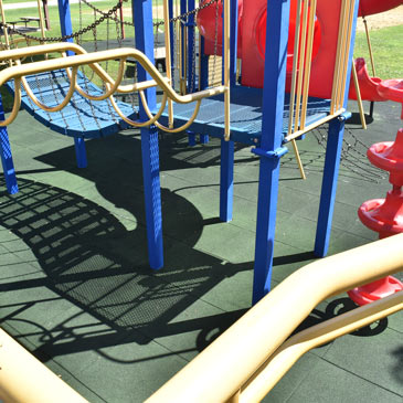 rubber playground surface material