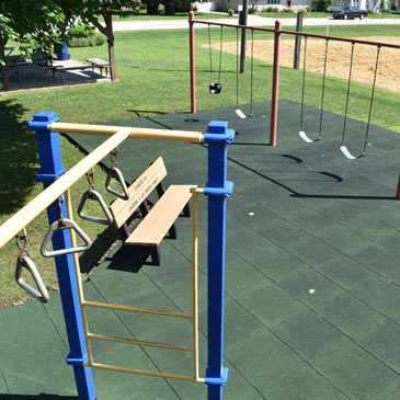 Interlocking Rubber Playground Tiles Green