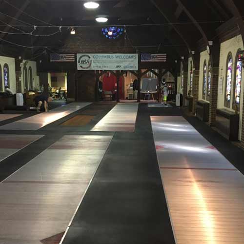 Rubber Flooring Rolls used for Fencing School