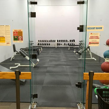 Racquetball Court Gym with Interlocking Rubber Tiles - Ferris State University