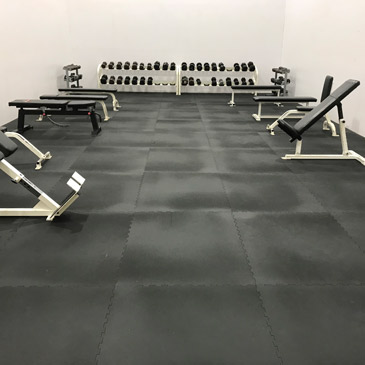 how to clean rubber gym tiles