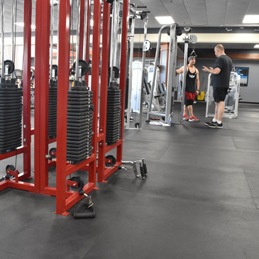 rubber gym flooring over concrete