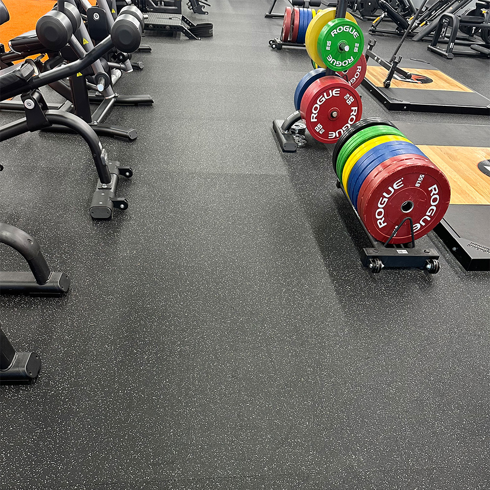Rolled Rubber Sport 1/2 Inch 10% Colors Per SF light gray weight area