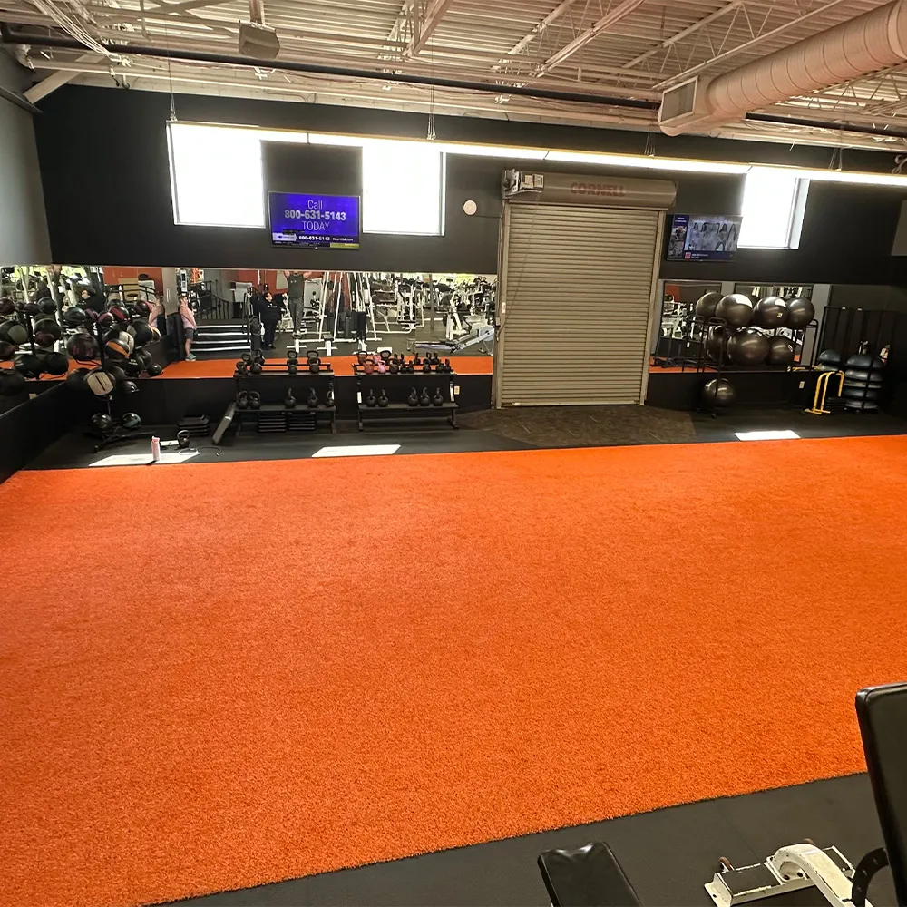 orange gym turf