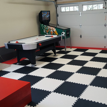 foam tile flooring in game room