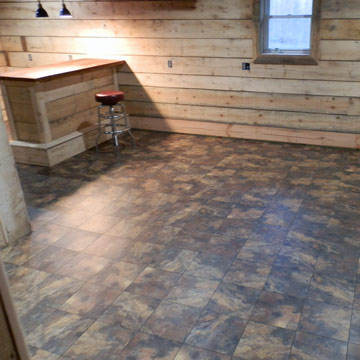 Slate alternative floor tiles