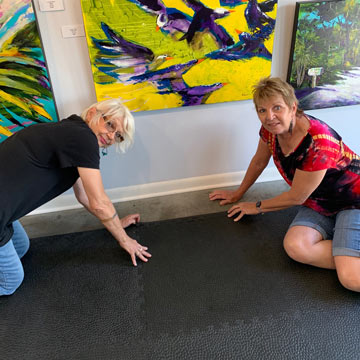 Installing Foam Squares or Mats