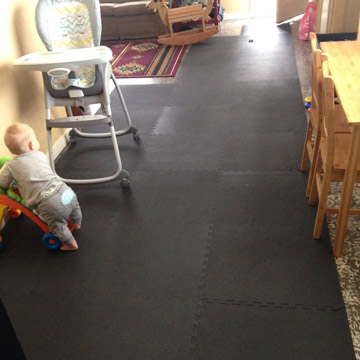 foam floor mats kids black