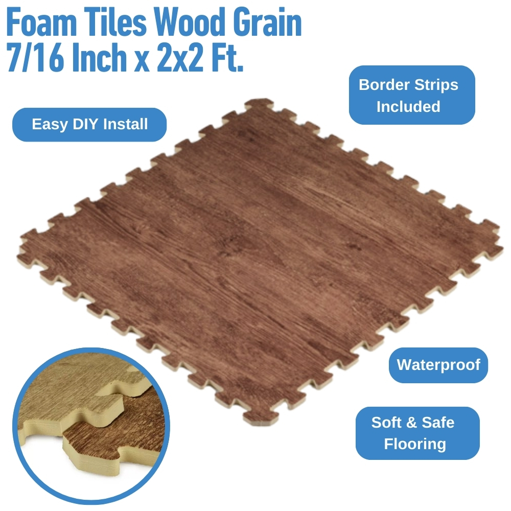 Foam Tiles Wood Grain infographic